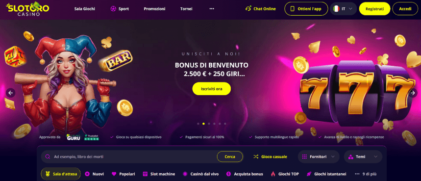Offerta di benvenuto Slotoro